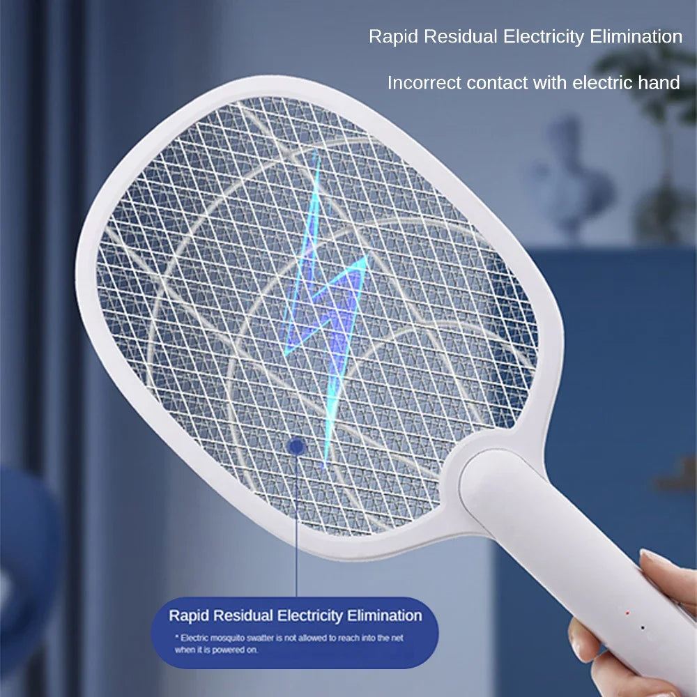 Electric Mosquito Swatter Mosquito Killer Lamp Killer Insect Killer 2500V Type-C Rechargeable Mosquito Killer Fly Killer