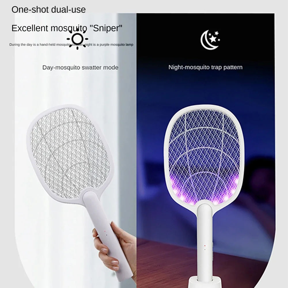 Electric Mosquito Swatter Mosquito Killer Lamp Killer Insect Killer 2500V Type-C Rechargeable Mosquito Killer Fly Killer