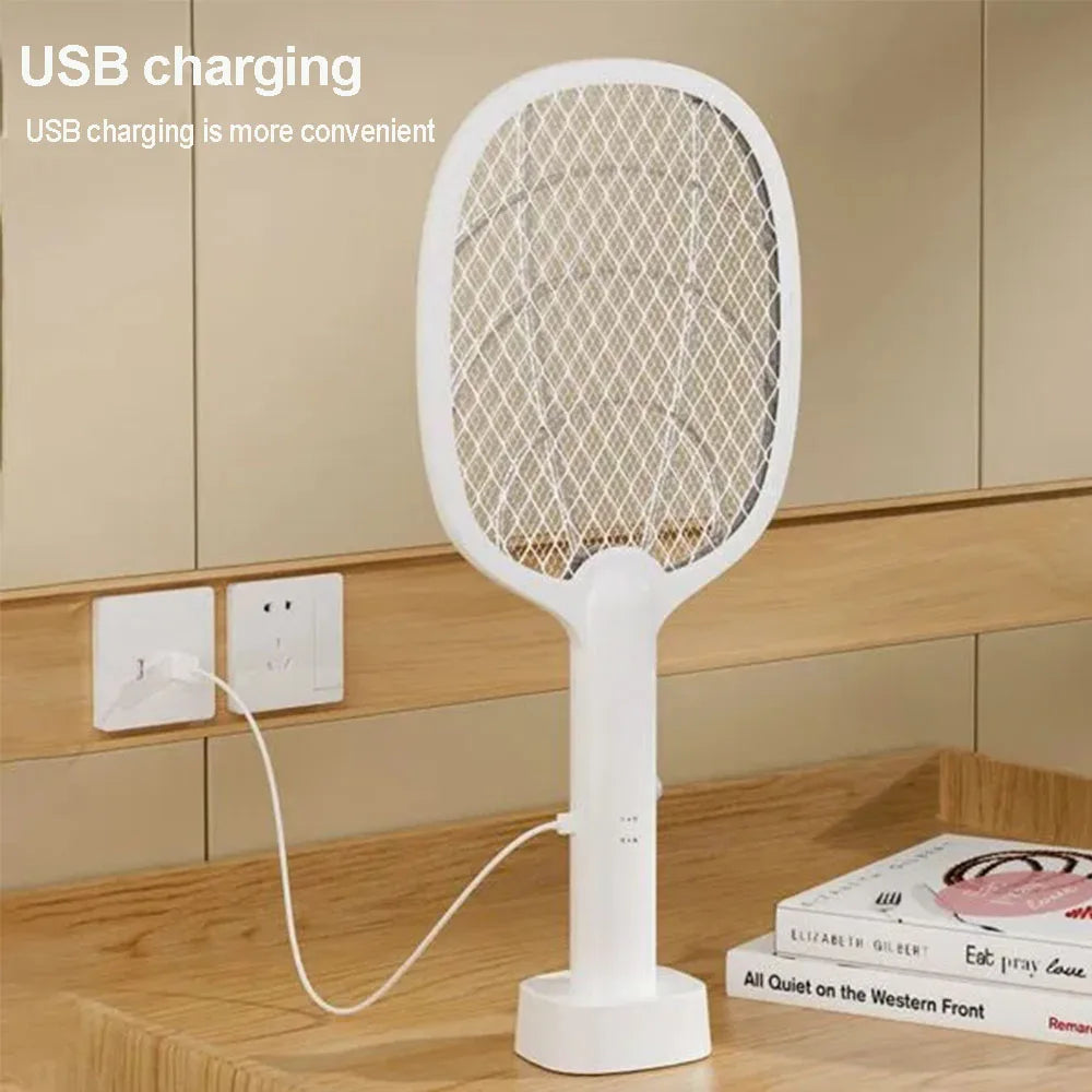 Electric Mosquito Swatter Mosquito Killer Lamp Killer Insect Killer 2500V Type-C Rechargeable Mosquito Killer Fly Killer